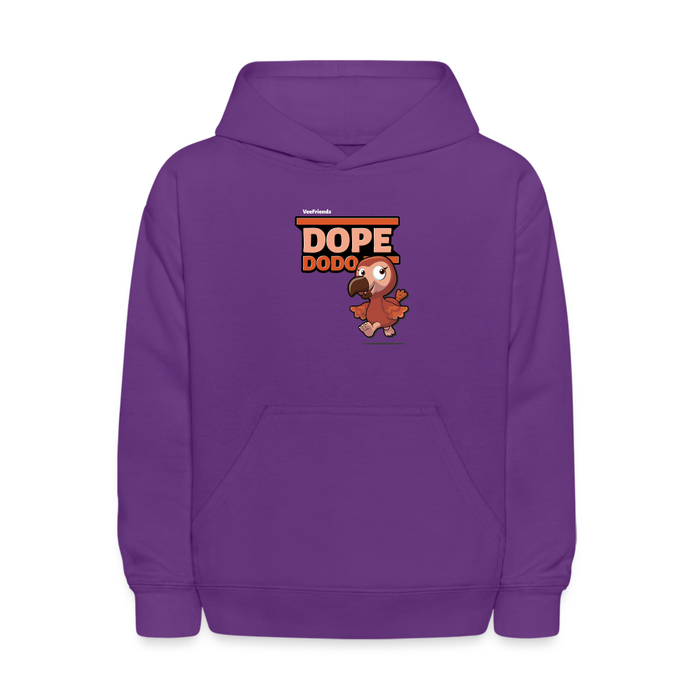 Dope Dodo Character Comfort Kids Hoodie - purple