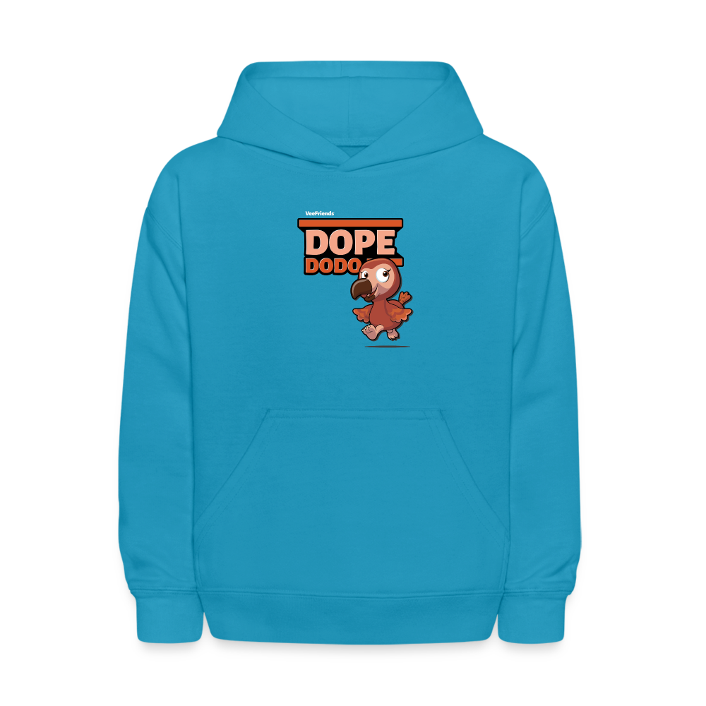 Dope Dodo Character Comfort Kids Hoodie - turquoise