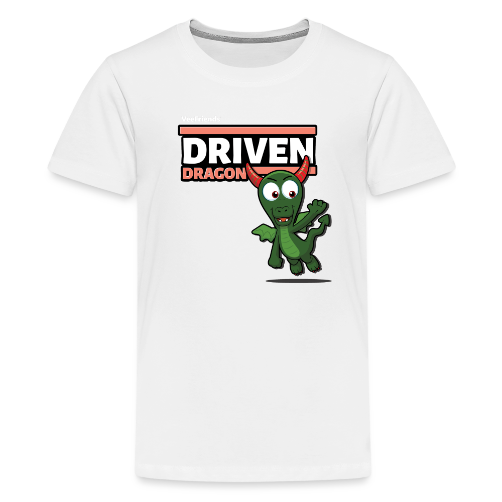 Driven Dragon Character Comfort Kids Tee - white