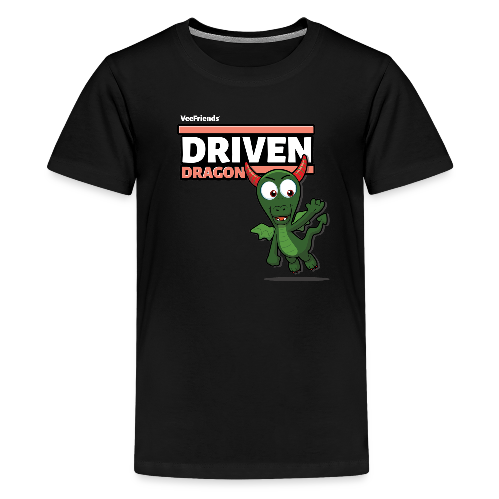 Driven Dragon Character Comfort Kids Tee - black