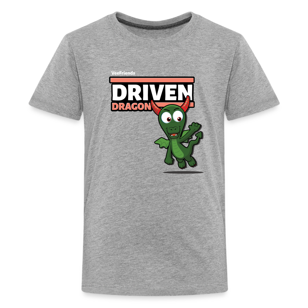 Driven Dragon Character Comfort Kids Tee - heather gray