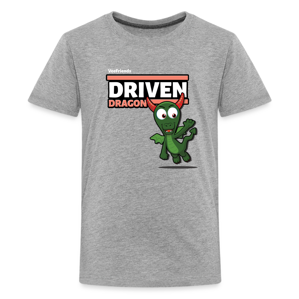 
            
                Load image into Gallery viewer, Driven Dragon Character Comfort Kids Tee - heather gray
            
        