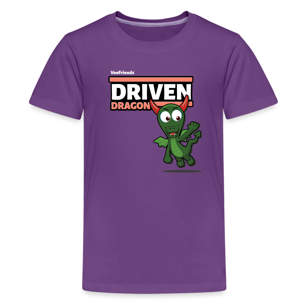 Driven Dragon Character Comfort Kids Tee - purple