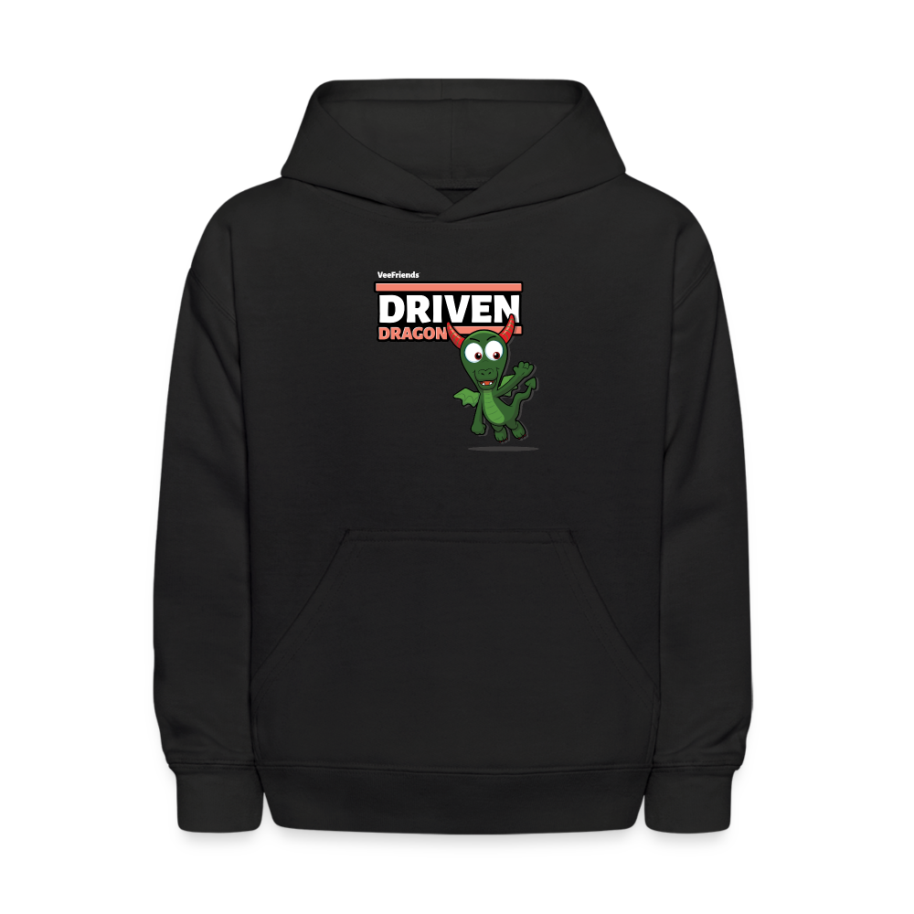 Driven Dragon Character Comfort Kids Hoodie - black