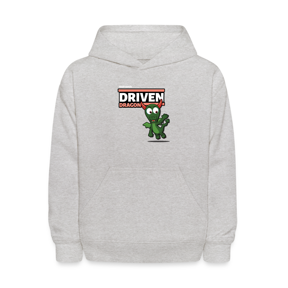 Driven Dragon Character Comfort Kids Hoodie - heather gray