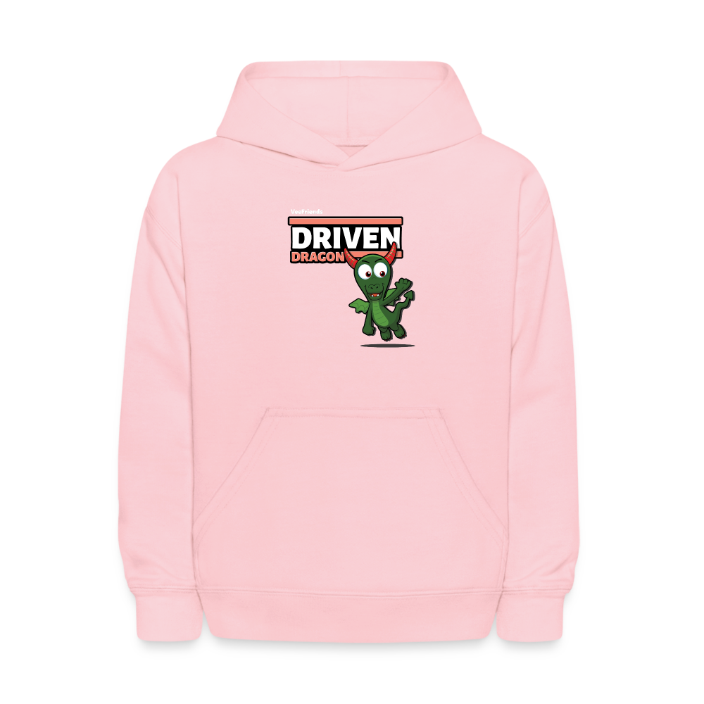 Driven Dragon Character Comfort Kids Hoodie - pink