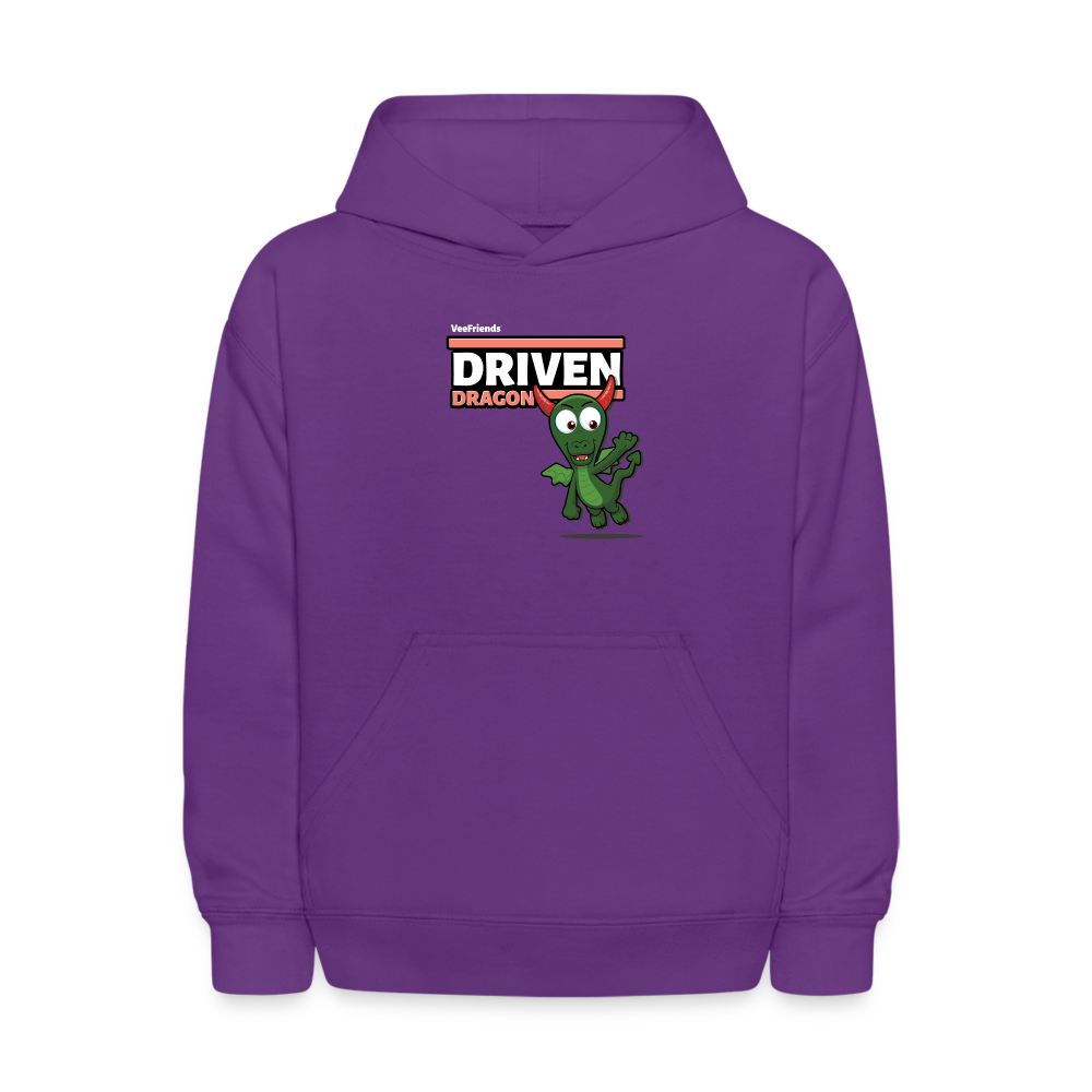 Driven Dragon Character Comfort Kids Hoodie - purple