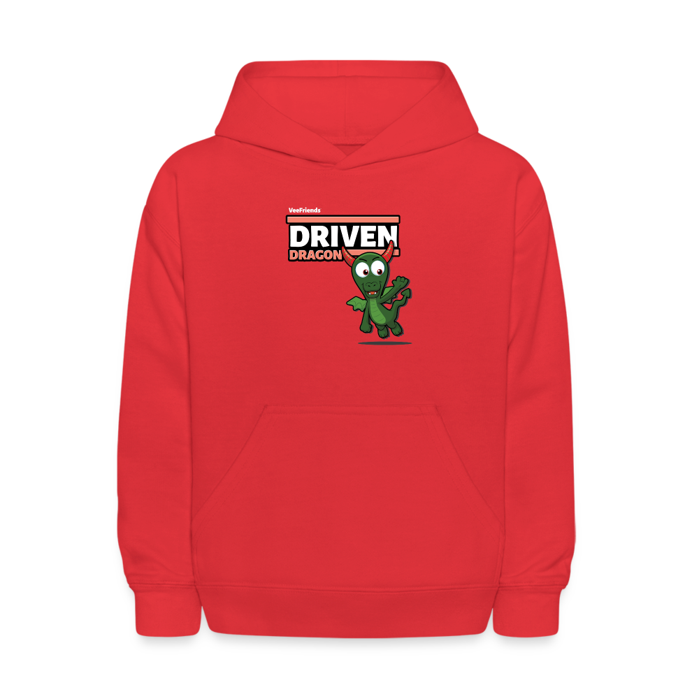 Driven Dragon Character Comfort Kids Hoodie - red