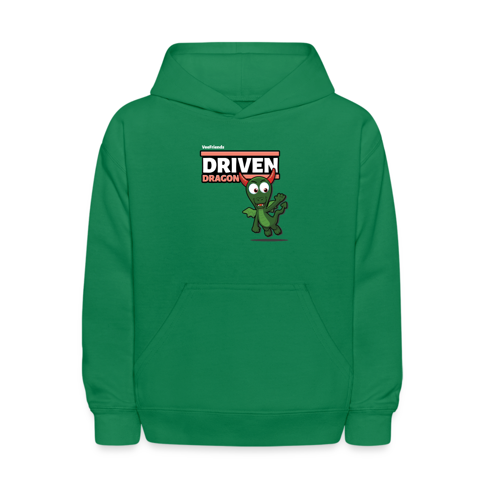 Driven Dragon Character Comfort Kids Hoodie - kelly green