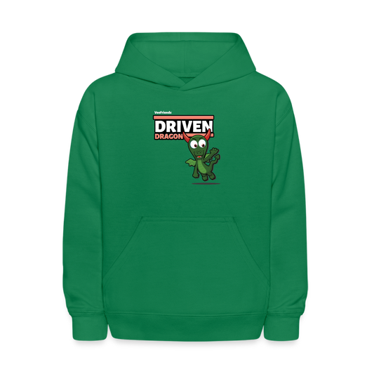 Driven Dragon Character Comfort Kids Hoodie - kelly green