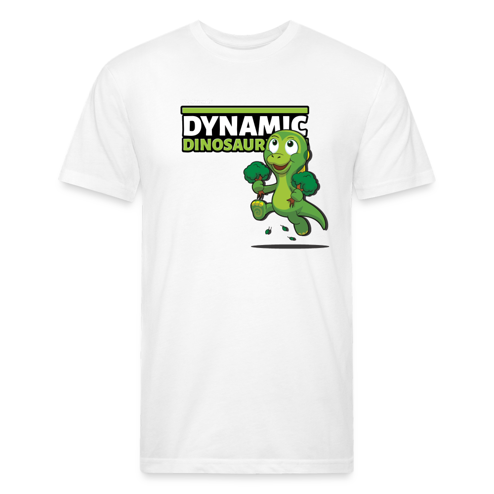 Dynamic Dinosaur Character Comfort Adult Tee - white