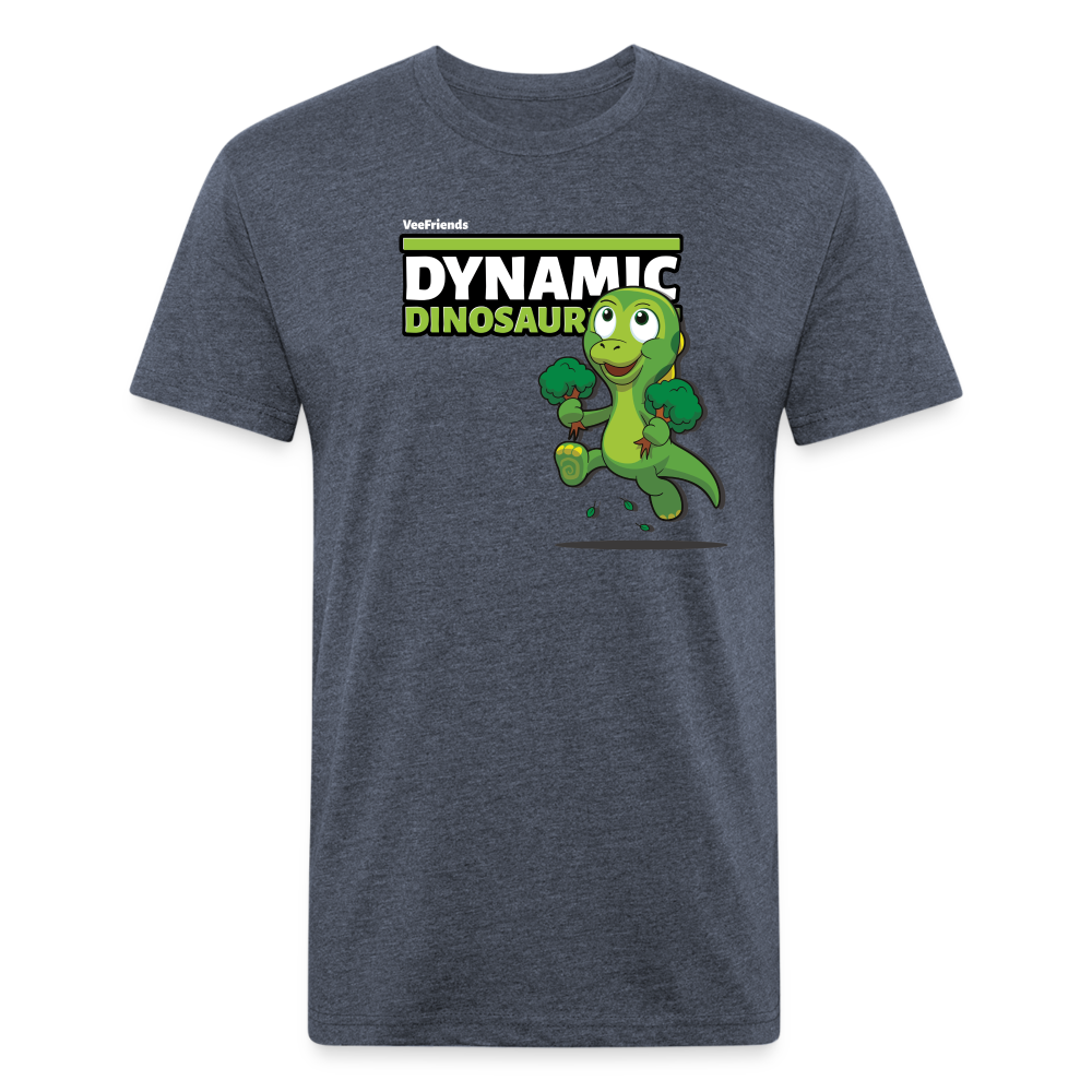 Dynamic Dinosaur Character Comfort Adult Tee - heather navy