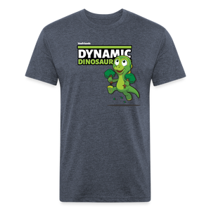 Dynamic Dinosaur Character Comfort Adult Tee - heather navy