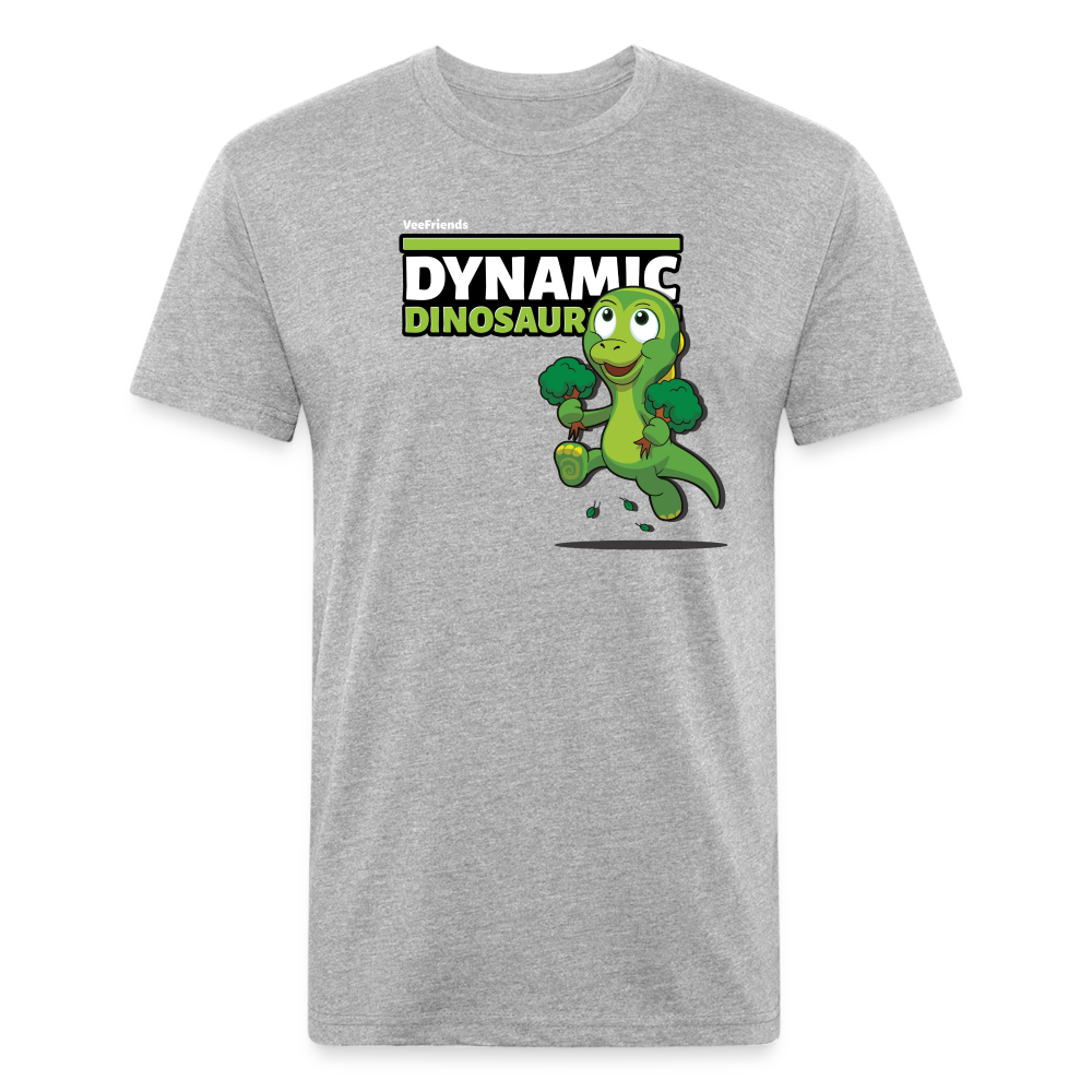 Dynamic Dinosaur Character Comfort Adult Tee - heather gray