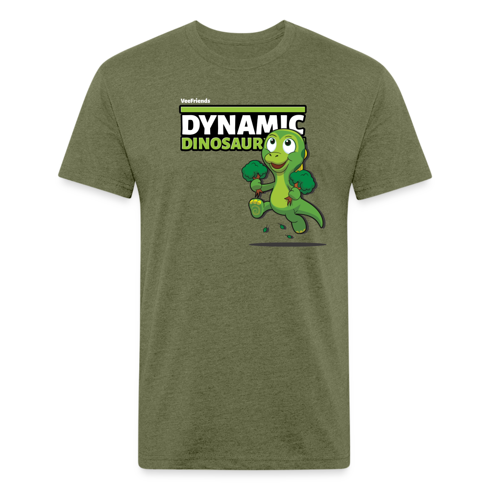 Dynamic Dinosaur Character Comfort Adult Tee - heather military green