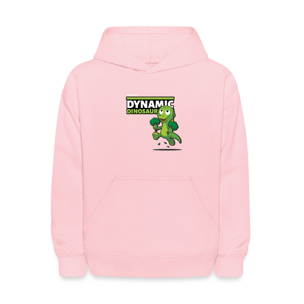 Dynamic Dinosaur Character Comfort Kids Hoodie - pink