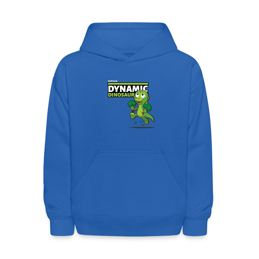 Dynamic Dinosaur Character Comfort Kids Hoodie - royal blue