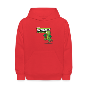 
            
                Load image into Gallery viewer, Dynamic Dinosaur Character Comfort Kids Hoodie - red
            
        