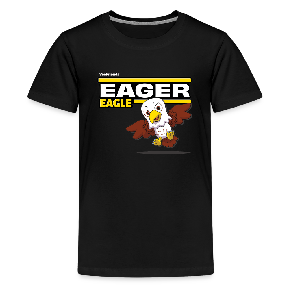 Eager Eagle Character Comfort Kids Tee - black