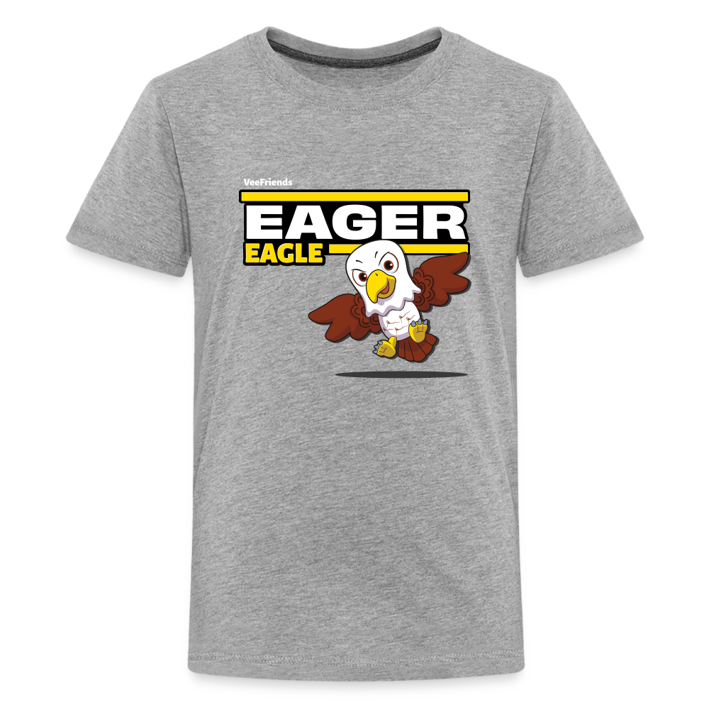 Eager Eagle Character Comfort Kids Tee - heather gray