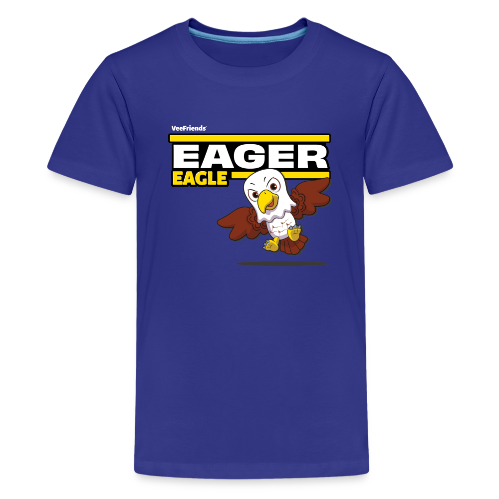 Eager Eagle Character Comfort Kids Tee - royal blue