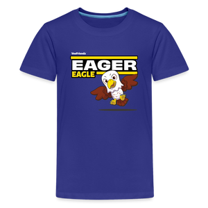 
            
                Load image into Gallery viewer, Eager Eagle Character Comfort Kids Tee - royal blue
            
        