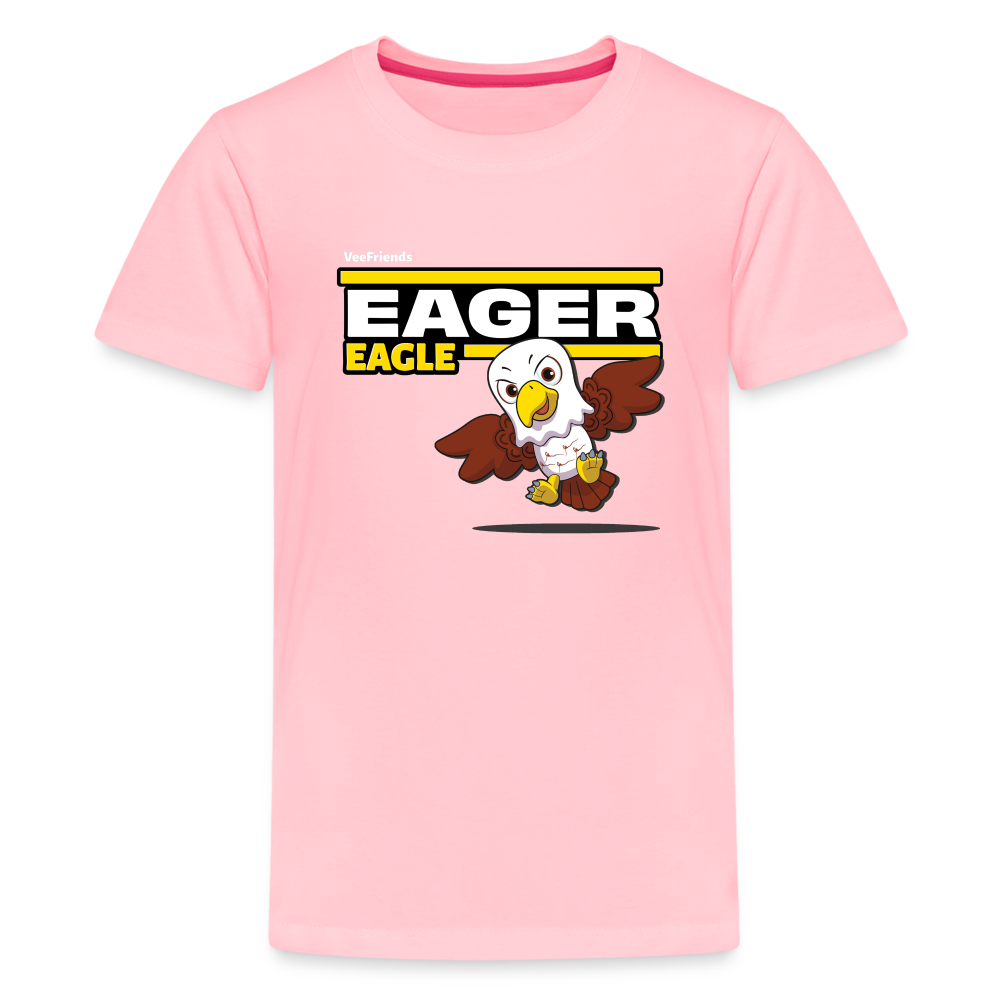 Eager Eagle Character Comfort Kids Tee - pink