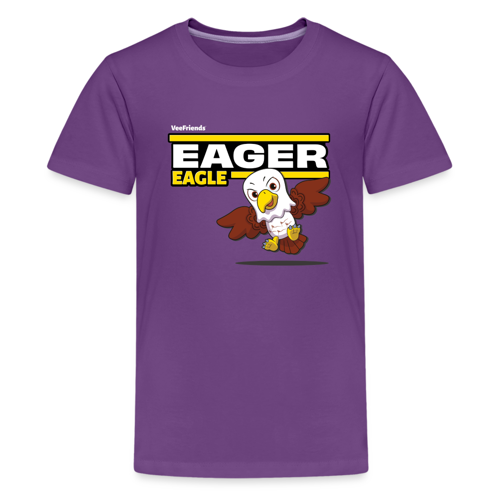 Eager Eagle Character Comfort Kids Tee - purple