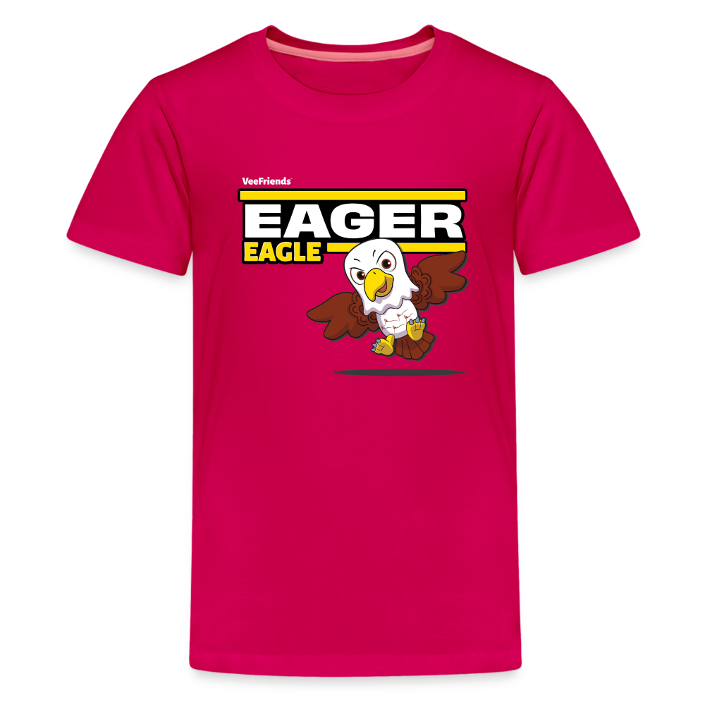 Eager Eagle Character Comfort Kids Tee - dark pink