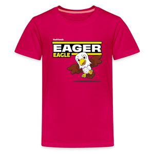 Eager Eagle Character Comfort Kids Tee - dark pink