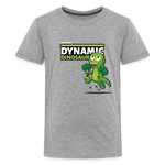 Dynamic Dinosaur Character Comfort Kids Tee - heather gray