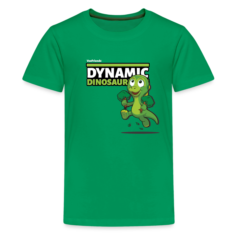 Dynamic Dinosaur Character Comfort Kids Tee - kelly green
