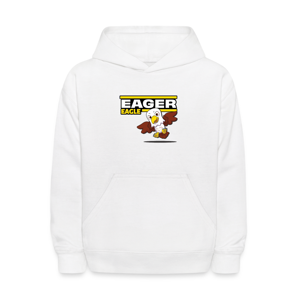 Eager Eagle Character Comfort Kids Hoodie - white