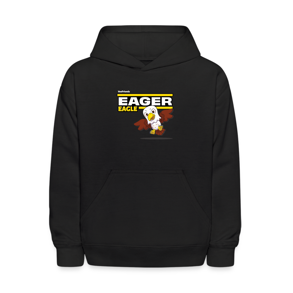 Eager Eagle Character Comfort Kids Hoodie - black