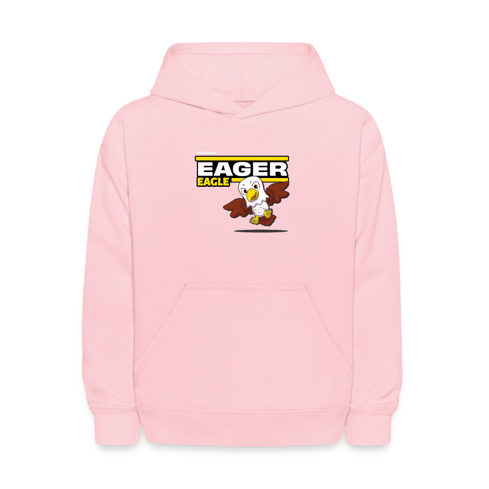 Eager Eagle Character Comfort Kids Hoodie - pink