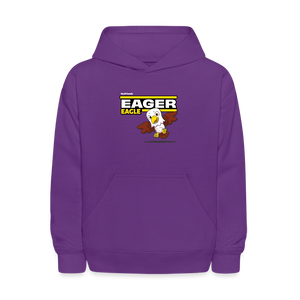 Eager Eagle Character Comfort Kids Hoodie - purple