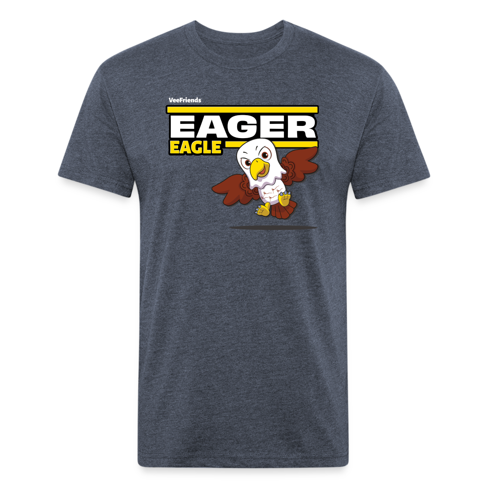 Eager Eagle Character Comfort Adult Tee - heather navy