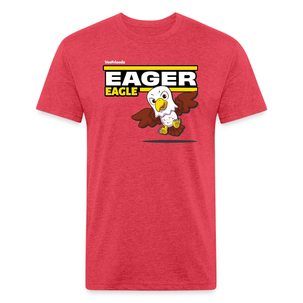 Eager Eagle Character Comfort Adult Tee - heather red