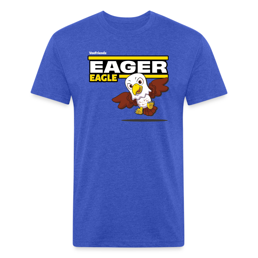 Eager Eagle Character Comfort Adult Tee - heather royal