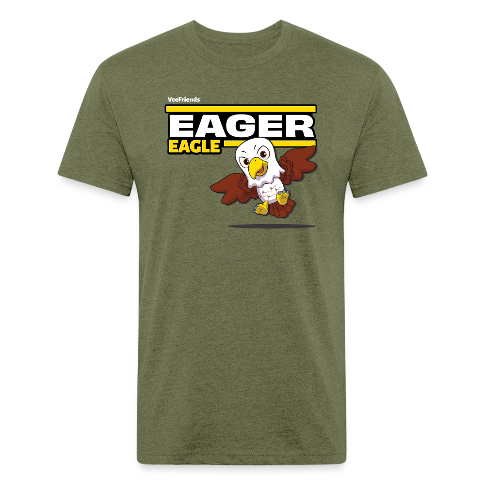 Eager Eagle Character Comfort Adult Tee - heather military green