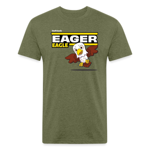 Eager Eagle Character Comfort Adult Tee - heather military green