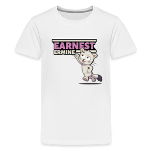 Earnest Ermine Character Comfort Kids Tee - white