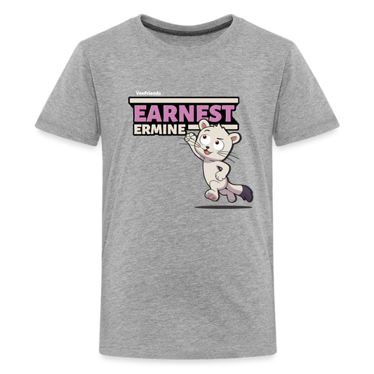 Earnest Ermine Character Comfort Kids Tee - heather gray