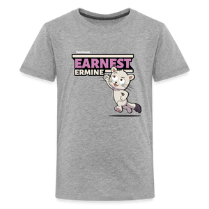 Earnest Ermine Character Comfort Kids Tee - heather gray