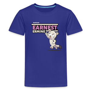 Earnest Ermine Character Comfort Kids Tee - royal blue