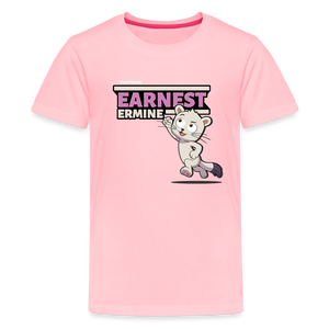 Earnest Ermine Character Comfort Kids Tee - pink