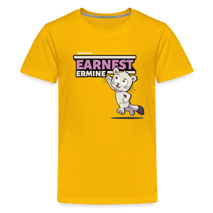 Earnest Ermine Character Comfort Kids Tee - sun yellow