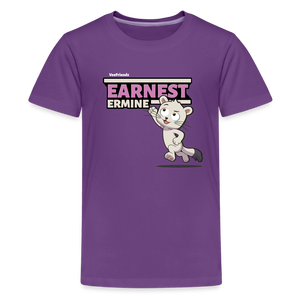 Earnest Ermine Character Comfort Kids Tee - purple