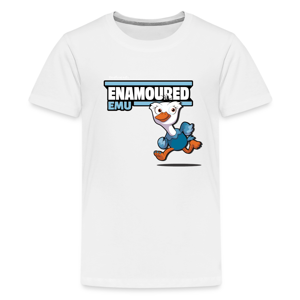 Enamoured Emu Character Comfort Kids Tee - white