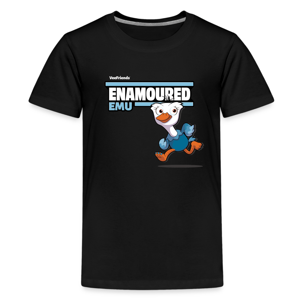 Enamoured Emu Character Comfort Kids Tee - black